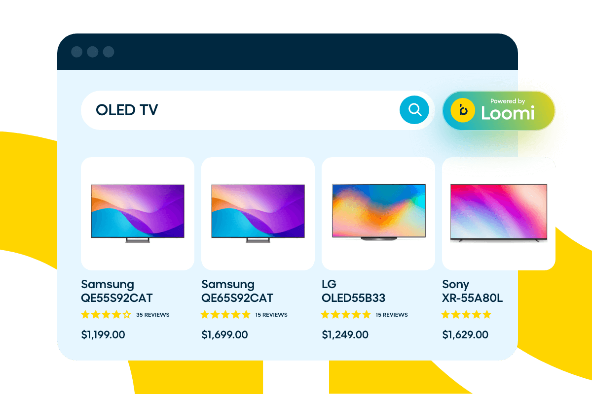 Using deep learning in AI to create heuristic algorithms for "OLED TV" search term