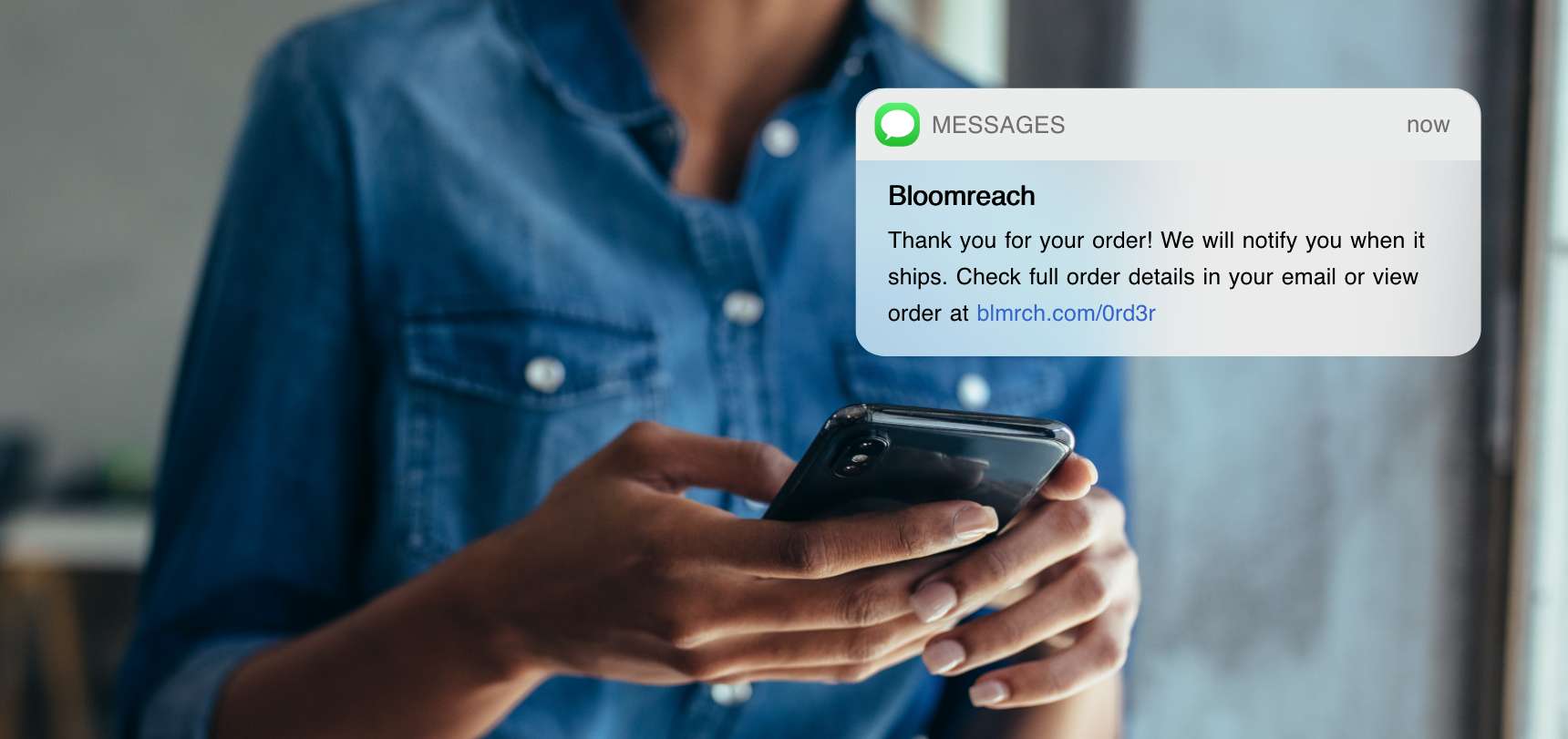 Thank-you SMS messages for completed transactions adds a personal touch to the customer experience