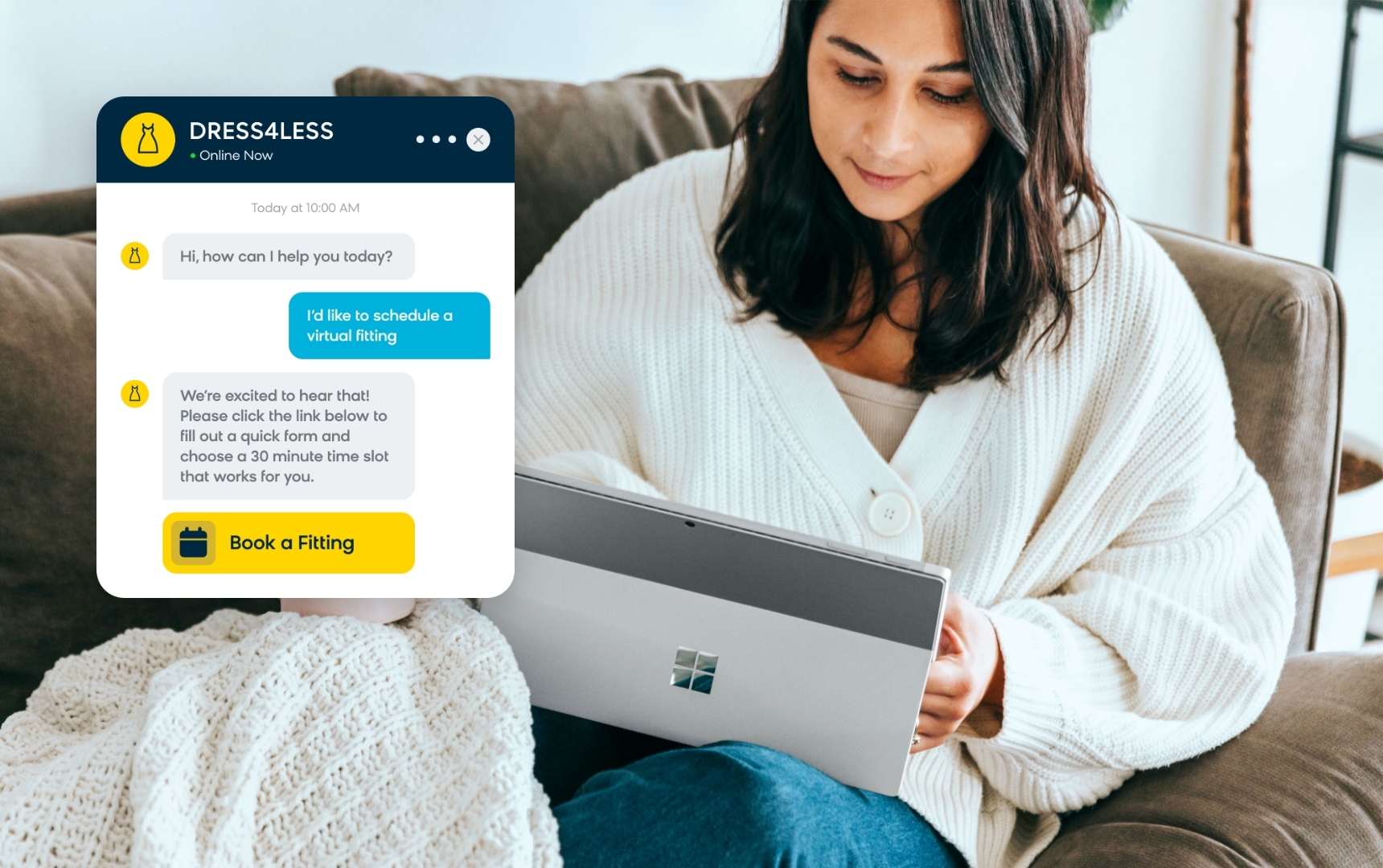 Example of an AI chatbot in ecommerce