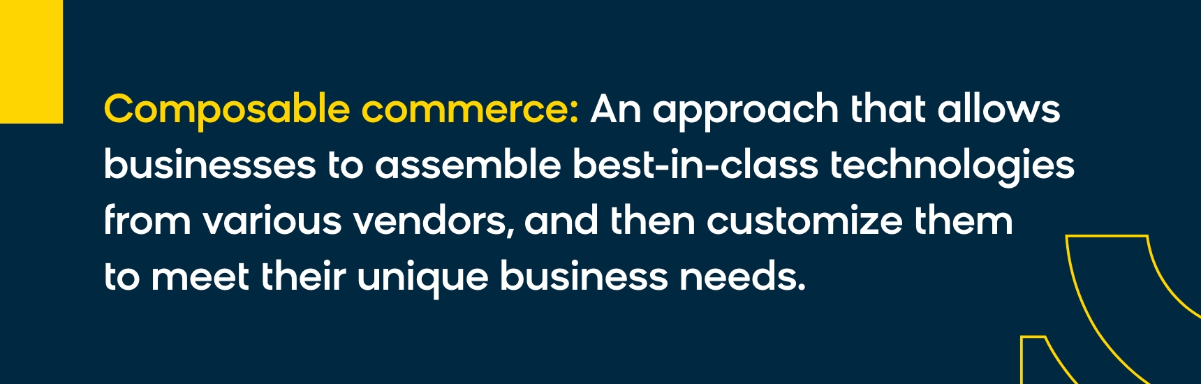Definition of composable commerce