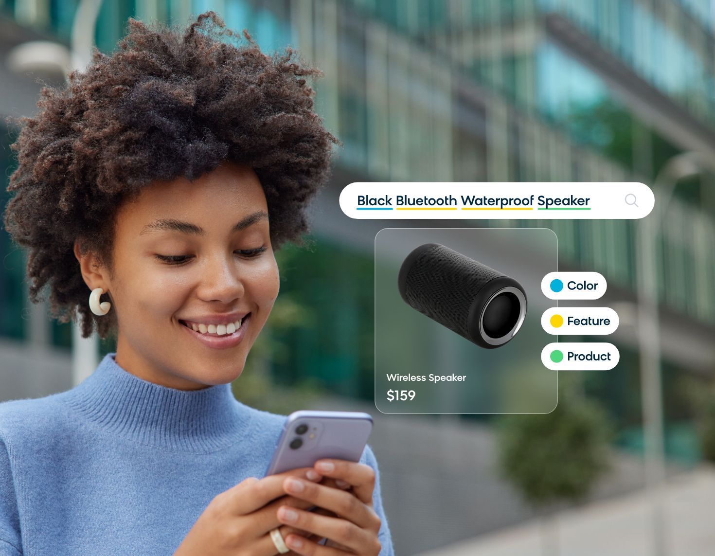 Customer Searching for Black Waterproof Bluetooth Speaker