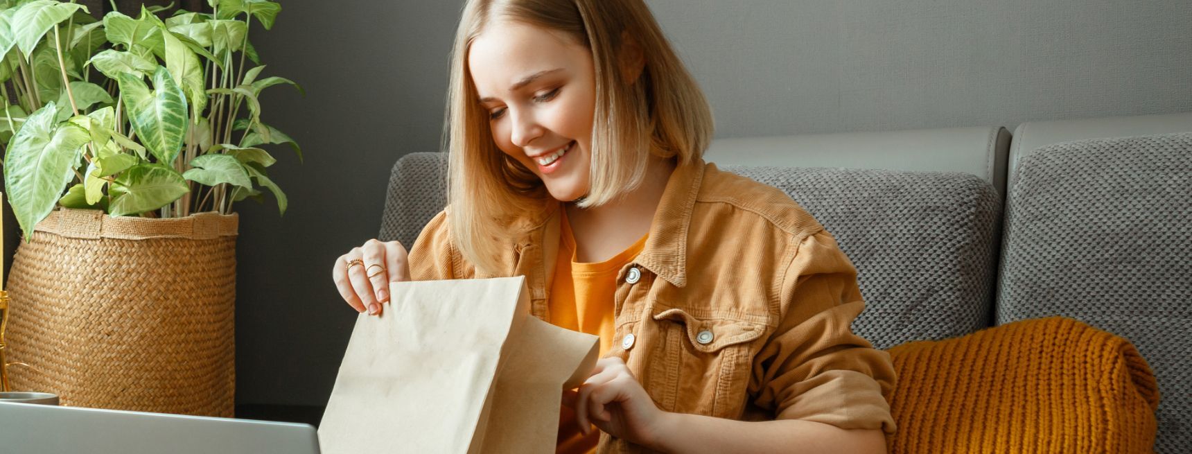 Customer Who Is Happy With Sustainable Packaging