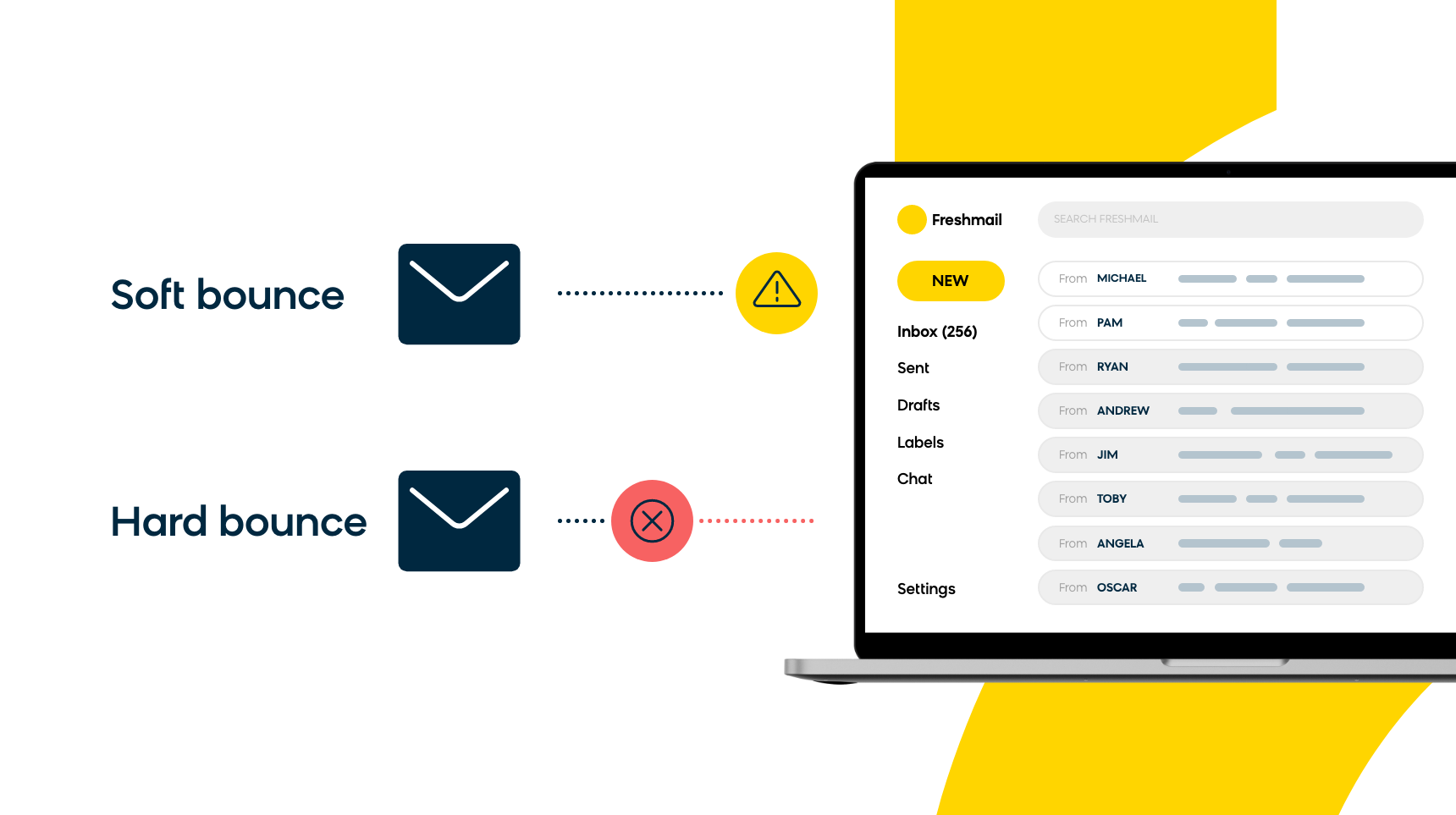 Regularly checking your lists for soft and hard bounces can help with email deliverability.