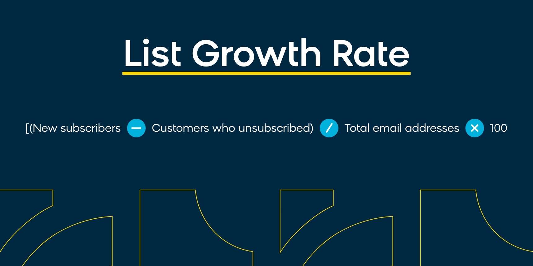 Formula to calculate email list growth rate