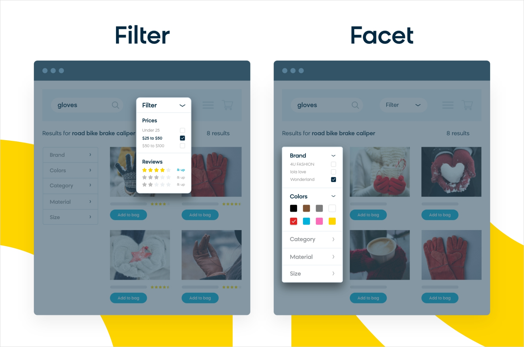 Filters vs. Facets in Ecommerce