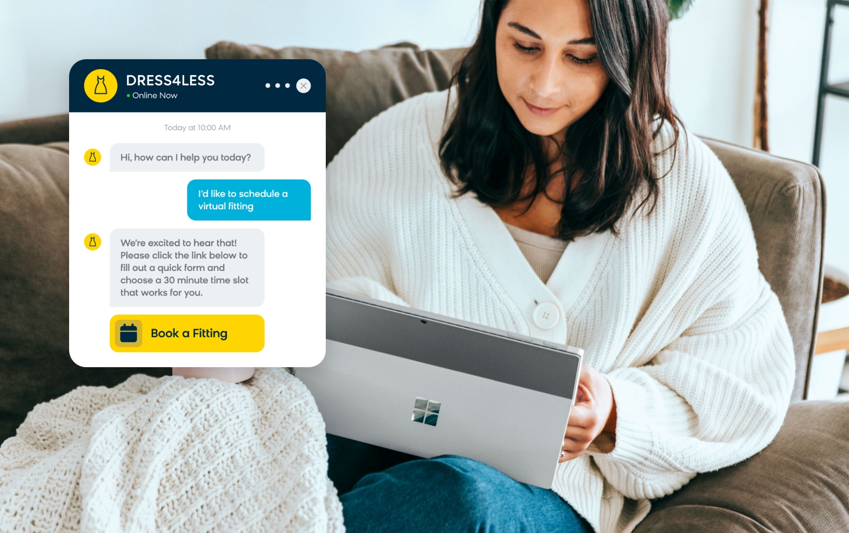 AI chatbots can mimic customer service agents, allowing fashion retail companies to respond to customer queries instantly.