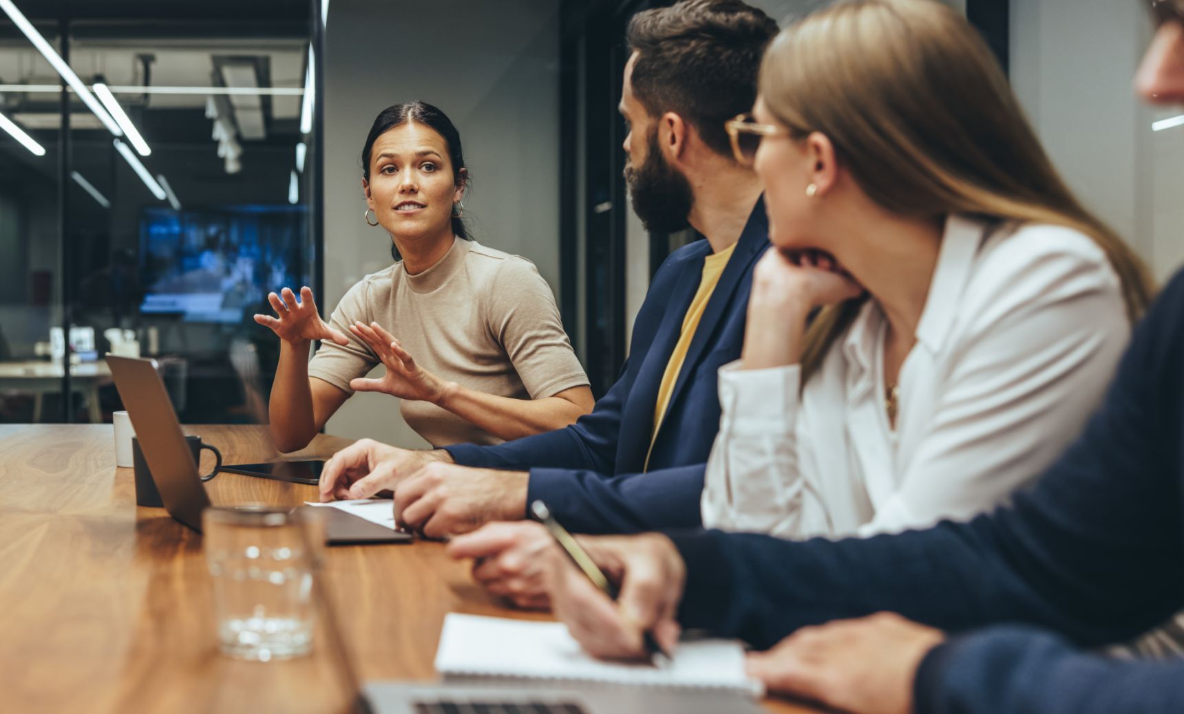 Group of Executives at Distribution Company Discussing Technology Solutions