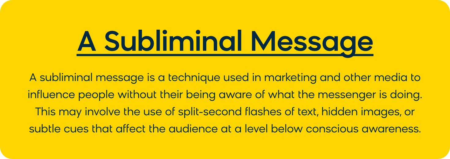 Subliminal message definition