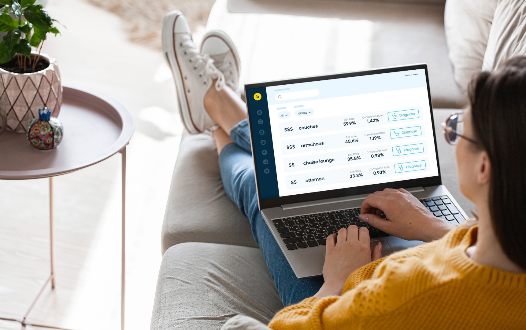 Merchandiser looking at insights with Bloomreach