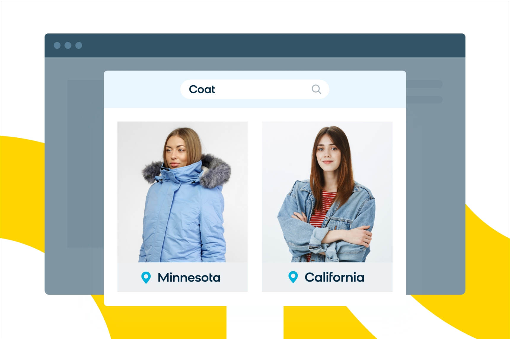 Minnesota vs. California - Personalized Search for Coat