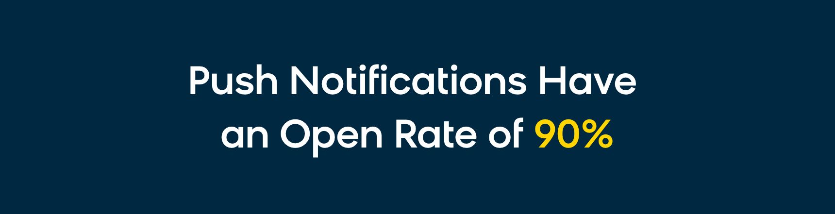 Mobile Push Notifications Have an Open Rate of 90%