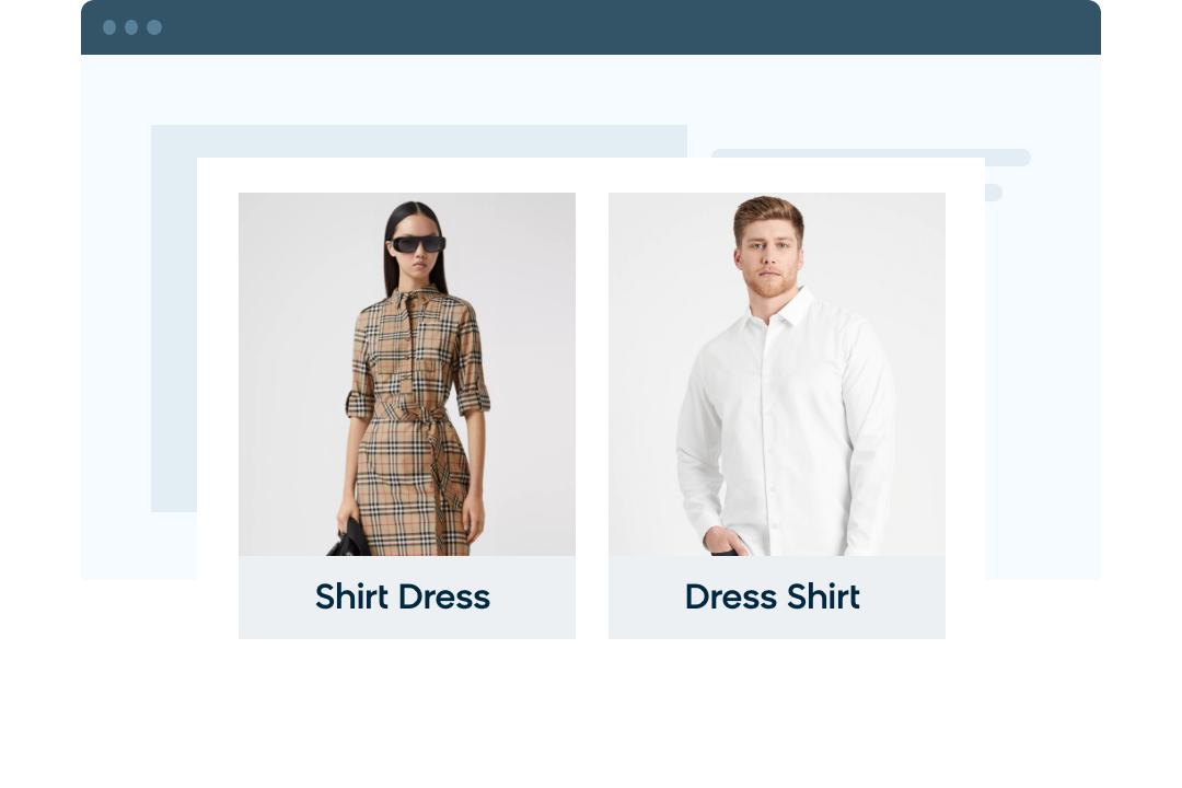 Intelligent Product Search - Shirt Dress vs. Dress Shirt