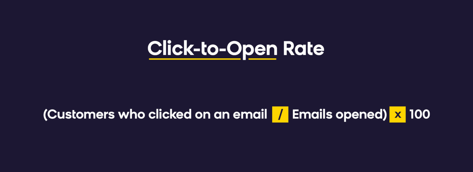 email marketing metric - click to open rate