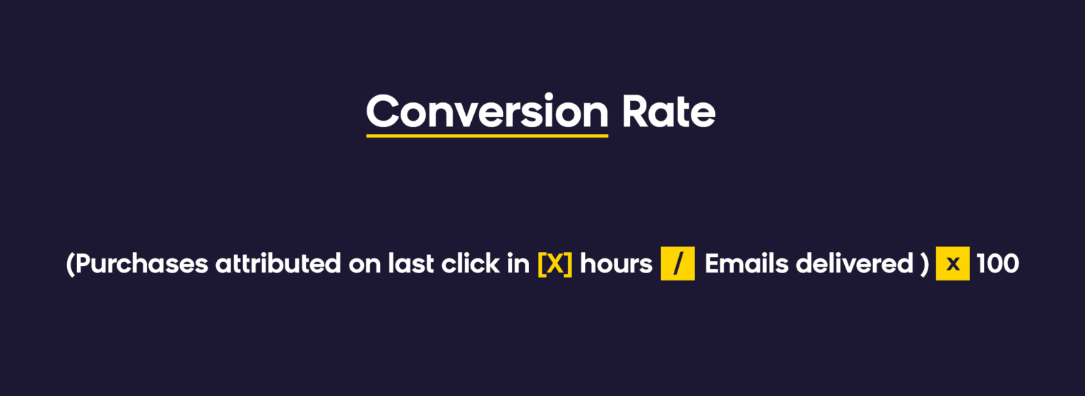 email marketing metric - conversion rate
