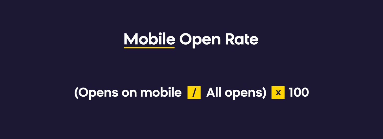 email marketing metric - mobile open rate