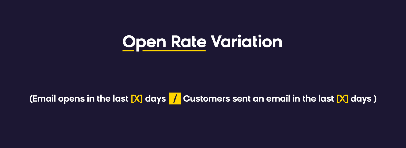 email marketing metric - open rate variation