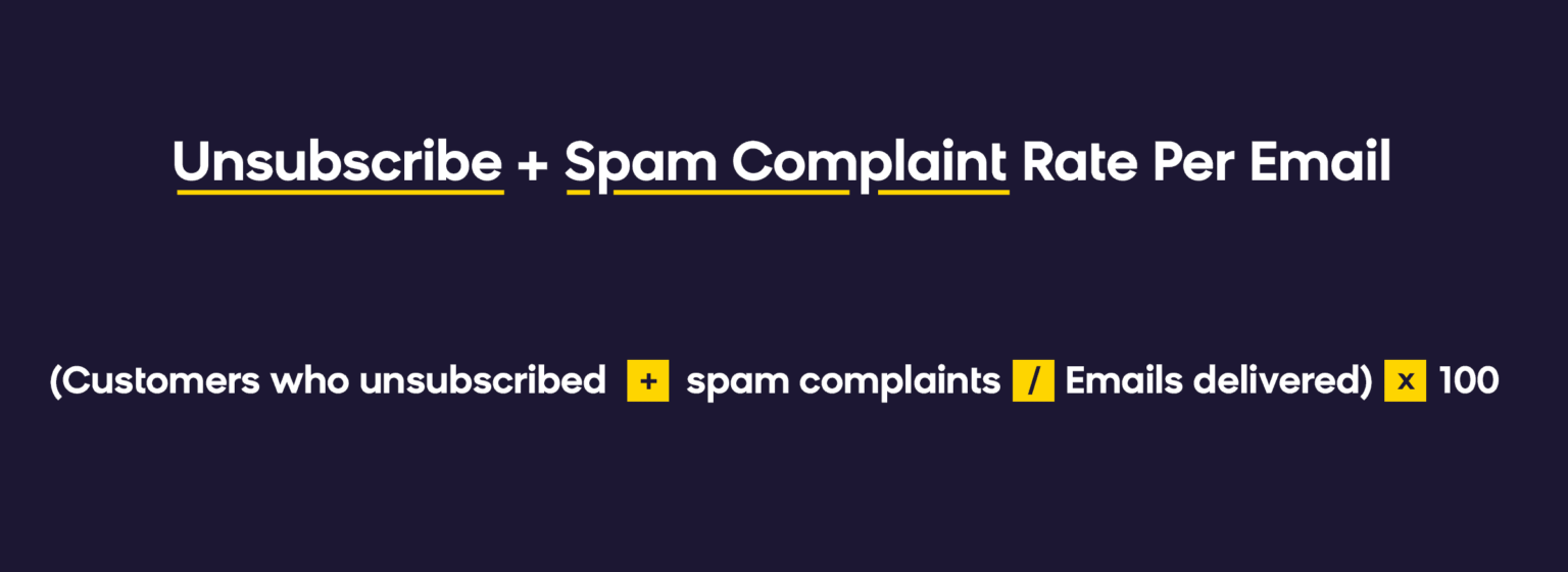email marketing metric - unsubscribe spam rate