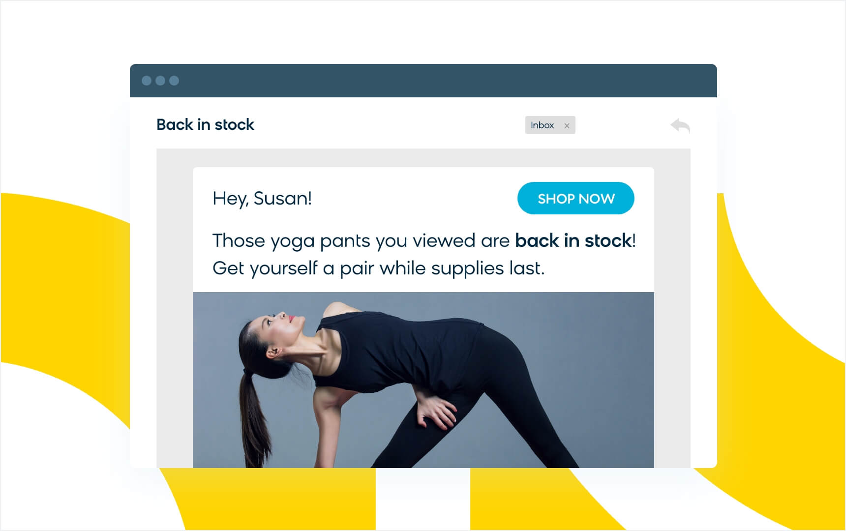 Example of a personalized reengagement campaign with Bloomreach Engagement