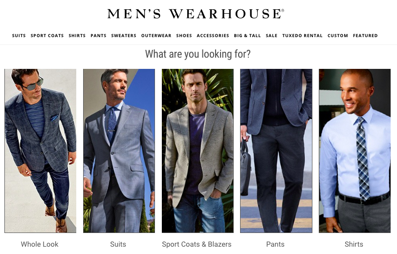 Mens Wearhouse Look Finder