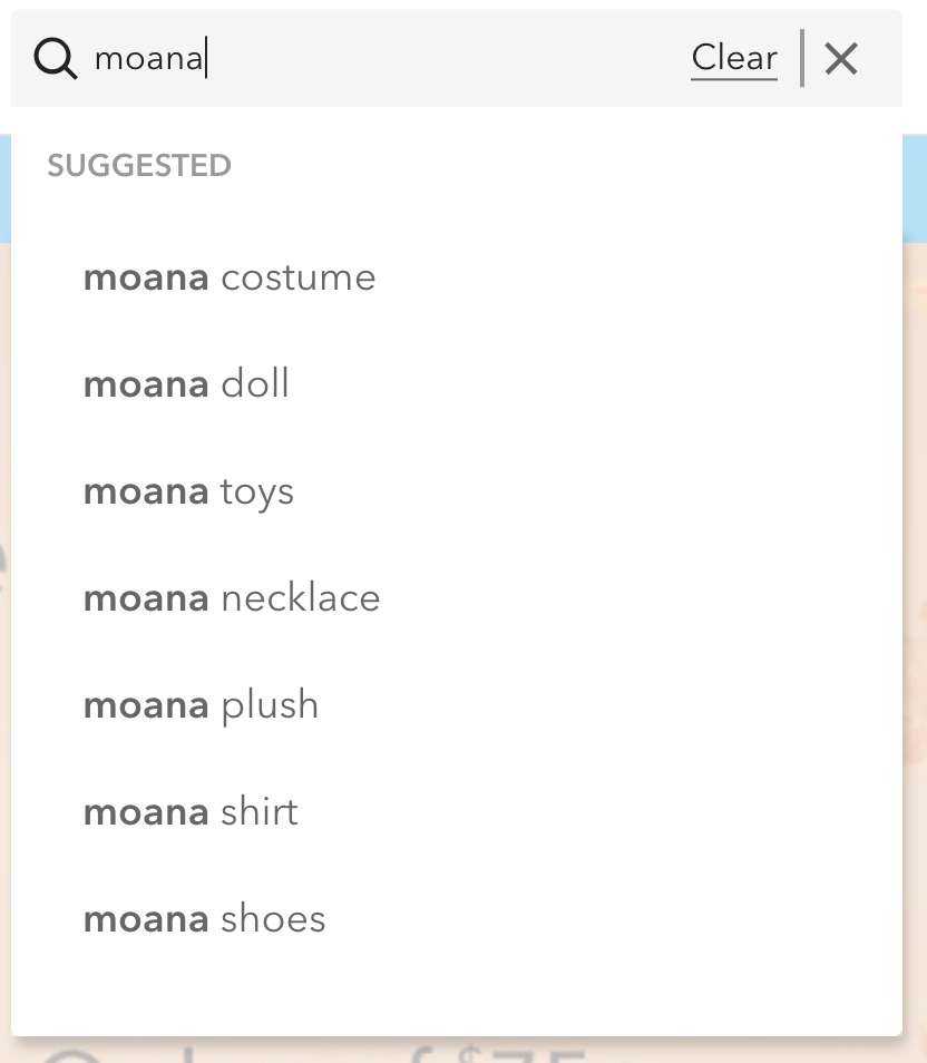 moana search on shopDisney