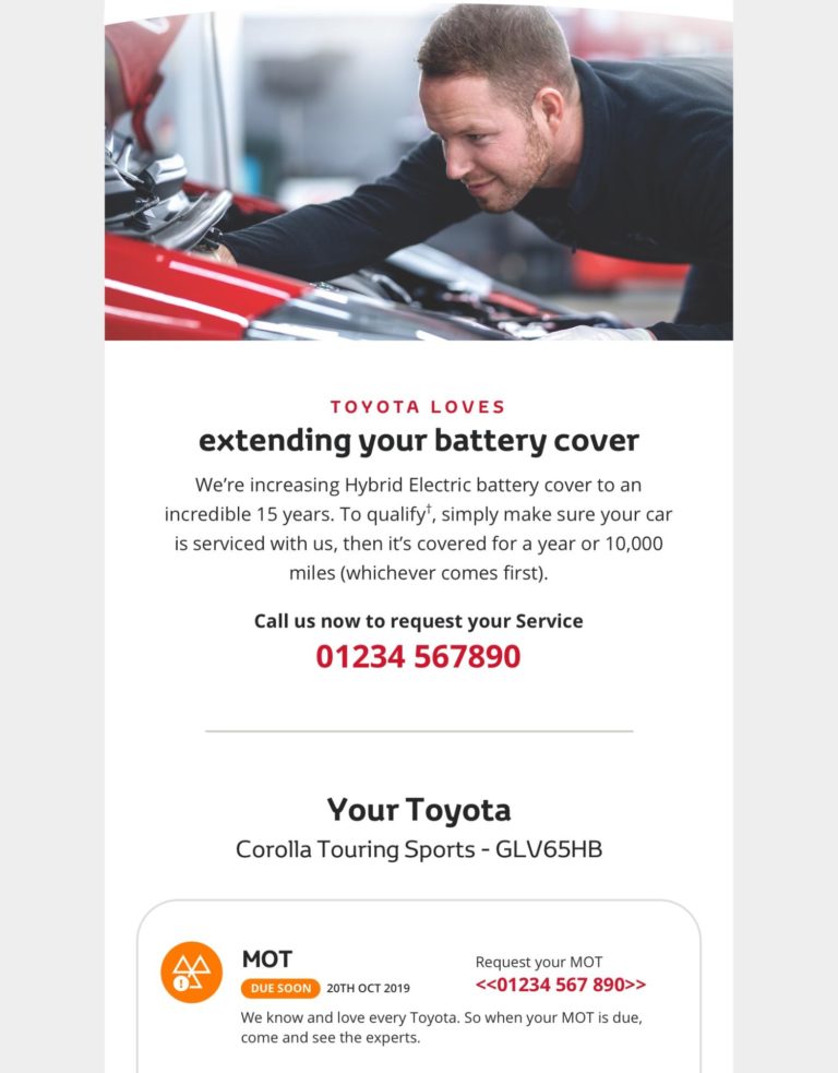 personalization segmentation - toyota