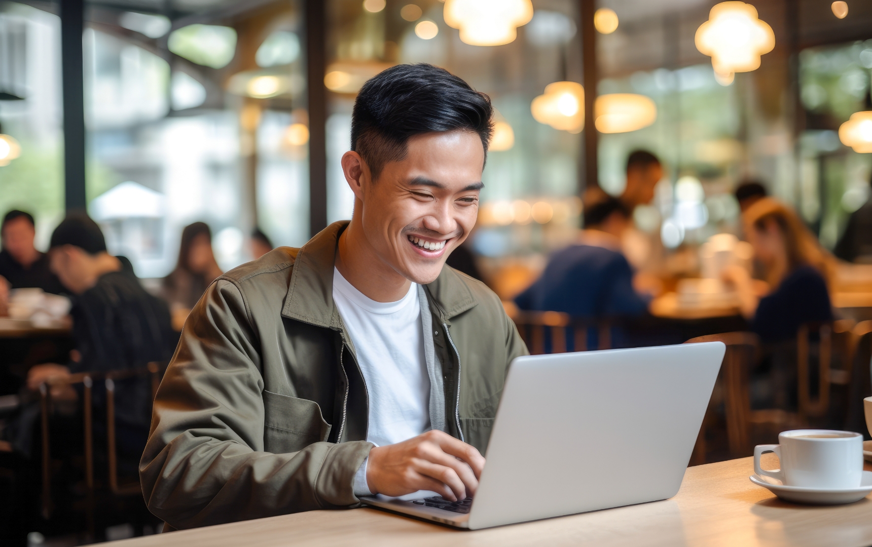 Professional Ecommerce Merchandiser in Co-Working Setting Looking Pleased with Their Work