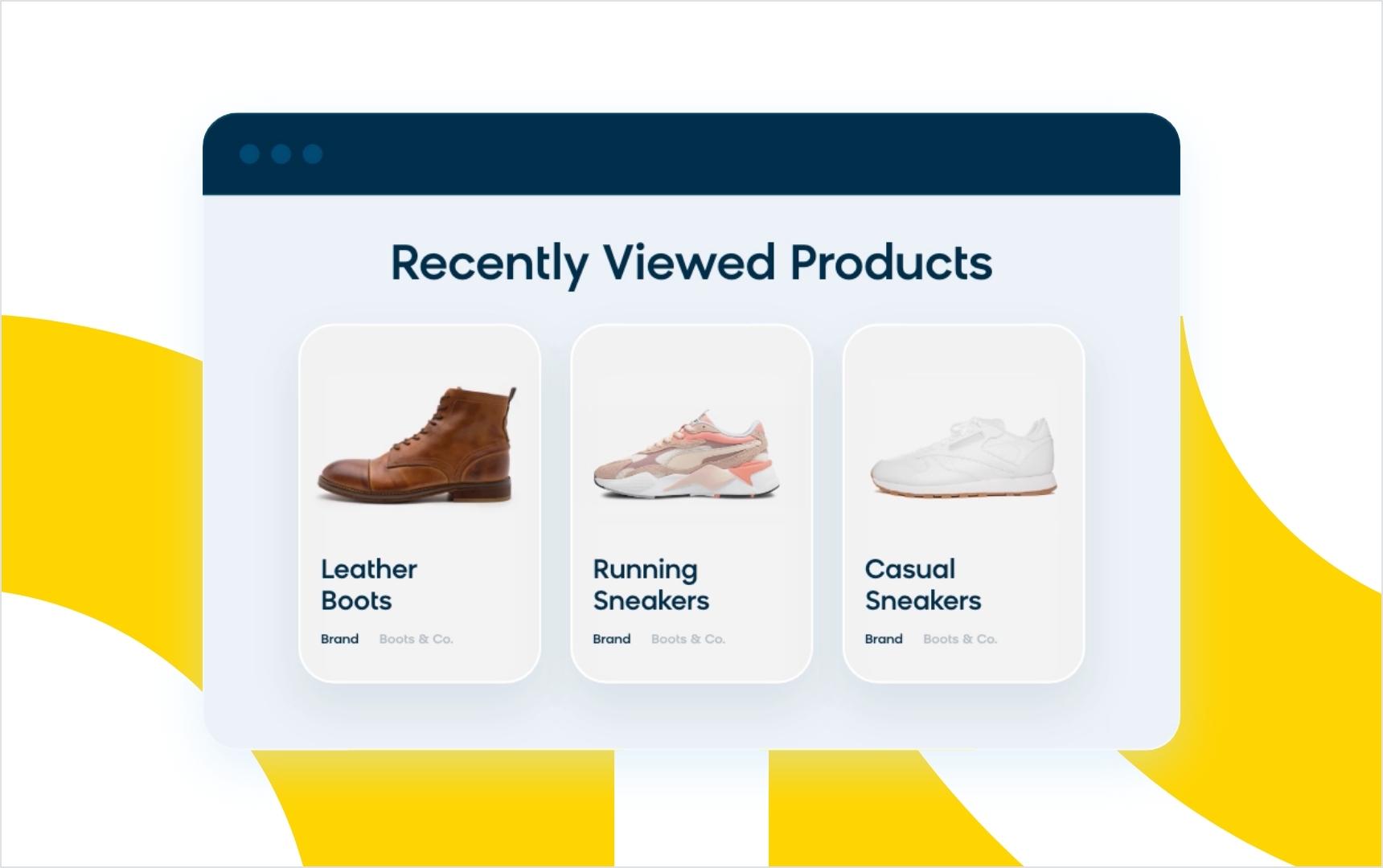 Recently Viewed Product Widget That Includes Sneakers and Boots