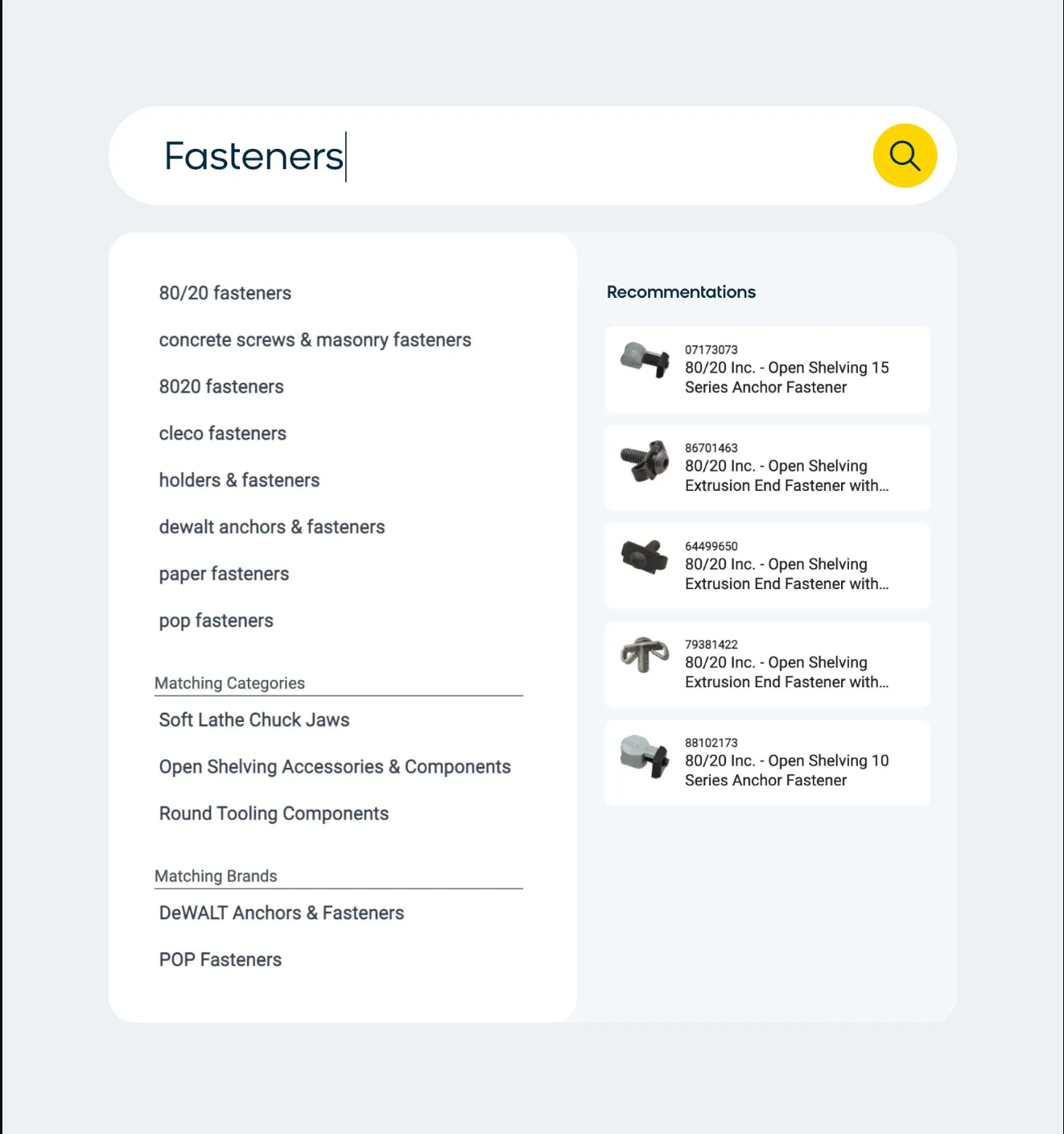 Site Search for Fasteners