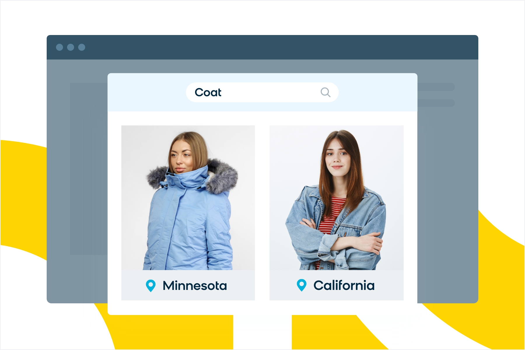 Site Search Using Localization To Display Correct Coat