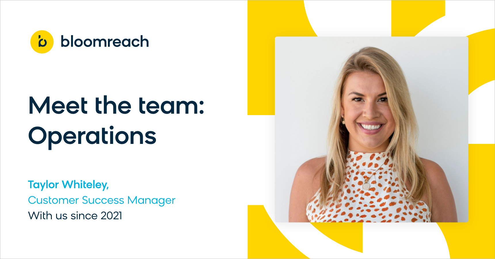 Bloomreach Senior Customer Success Manager Taylor Whiteley