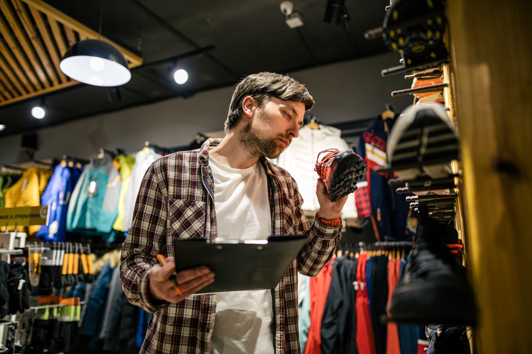 Visual Merchandiser in a Shoe Store